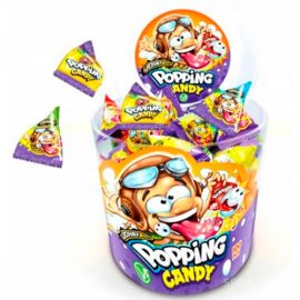 Взрывная карамель со вкусами клубника, яблоко или синяя малина Johny Bee Popping Candy / Джони Би Летчик 1ШТ 3 гр