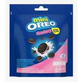 Печенье со вкусом клубники Oreo Mini strawberry Орео мини пакет 61,3 гр