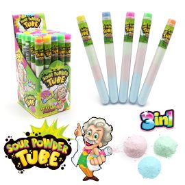 Кислый порошок в колбочке 3in1 sour powder tube шипучка 15 гр