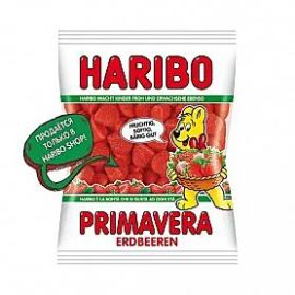Жевательный мармелад Haribo Primavera Erdbeeren со вкусом клубники, 175 гр